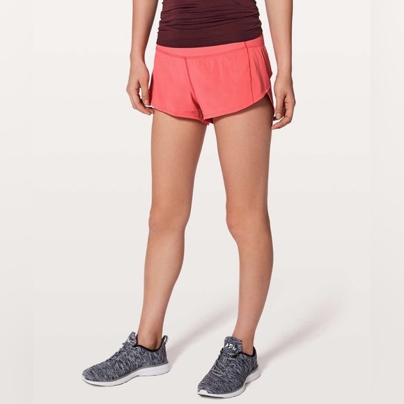 Lululemon Speed Up Short 2.5" Vermillion Pink - Picture 1 of 11